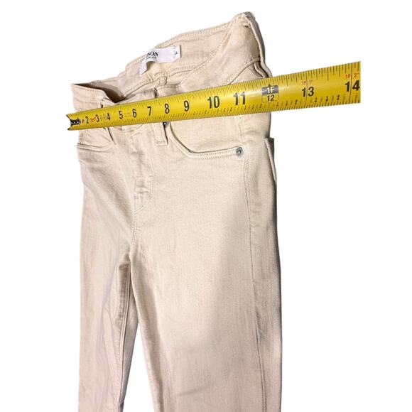 Hudson Tally Skinny Jeans Cream Beige Size 24 - Picture 2 of 7